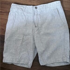 Goodfellow & Co Light Gray Linen-Blend Flat Front Shorts